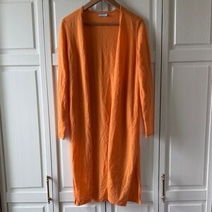 J.McLaughlin Cozy Orange Long Cashmere Cardigan